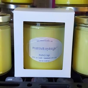 positive energy rosemary soy candle